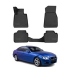 OMAC Floor Mats Liner for BMW 3 Series F30 F31 2012-2018 Rubber TPE Black 4Pcs