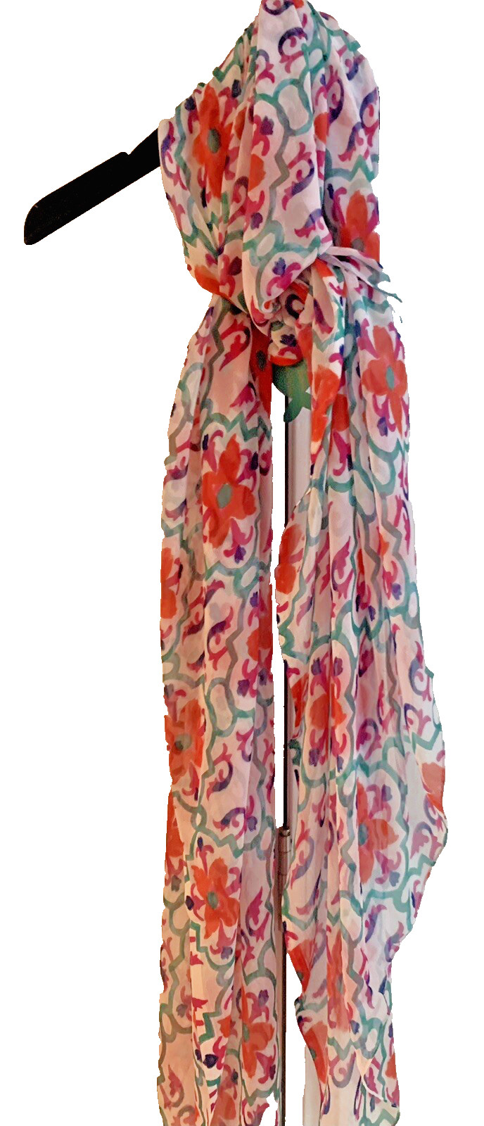 New with tags Antica Santoria Scarf 2019  70x40 shades of orange white& green