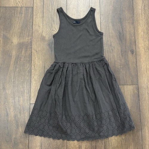 Gap Kids Gray Dress Rib Knit Top and Eyelet Skirt, Size large (10)
