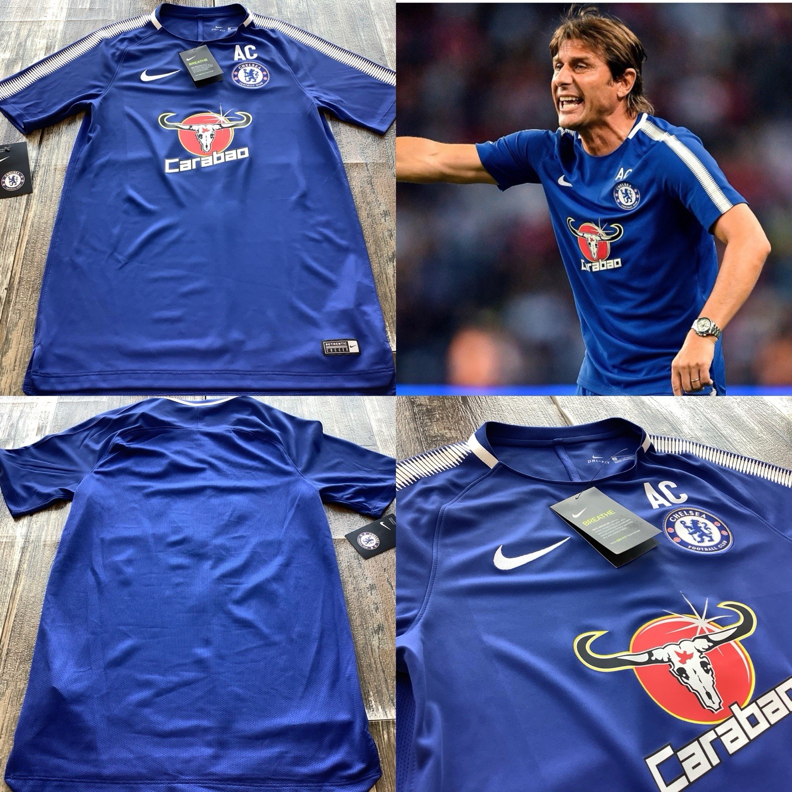 Chelsea Football Nike New Conte Training Jersey Small Futbol Soccer England