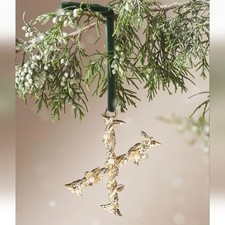 Anthropologie Aurelia Gold Monogram Letter X Initial Christmas Holiday Ornament