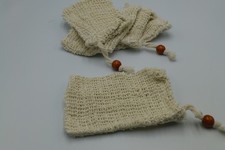 5-Pack Natural Exfoliating Soap Saver Bags Sisal Mesh Pouch with Drawstring G3