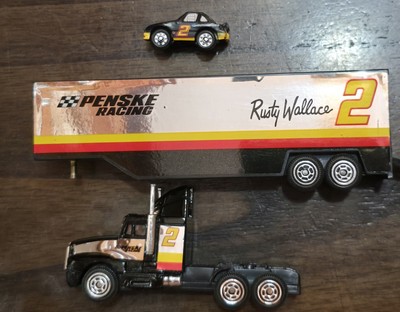 7¼'' Nascar Rusty Wallace #2 '95 Racing 1:87 Loose Micro Team Transporter Rig/Car