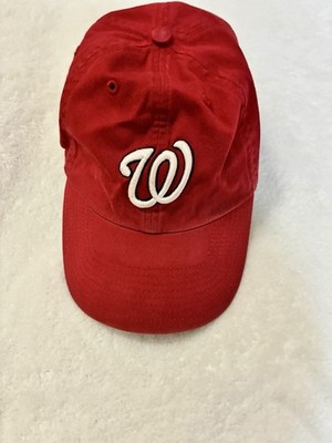 Washington Nationals Adult Medium  Fitted Red Cotton baseball  Cap MLB