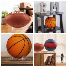 4 Pcs Rugby Display Stand Football Storage Rack Basketball Soccer Holder