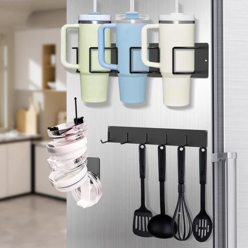 Magnetic Cup Holder for Stanley 40 oz Fridge Organizer Set Include - Tumbler Lid - Picture 1 of 7