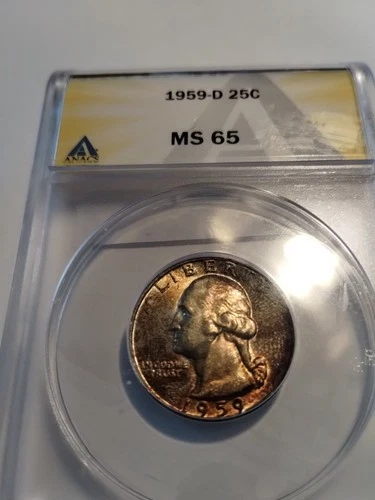 1959 D Washington Quarter 25c. MS65 ANACS