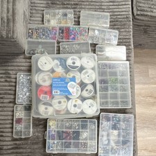 Massive Jewelry Making Kit Lot Loose Beads Charms Findings Wire Storage Cases