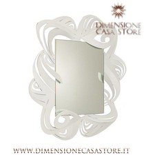 Arti & Mestieri - Specchio "Penelope"  Bianco Neve 87x100(43x57h)