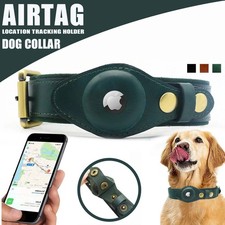 AirTag Holder Dog Collar   Leather