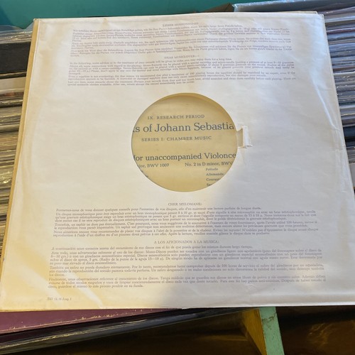 Rare Bach/Fournier Violoncello Suites Archive Mono ARC 3186 VG+ - Germany - Picture 4 of 8