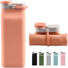 Collapsible Water Bottle BPA Free - 20 Oz Foldable Water Bottle for Travel Sport