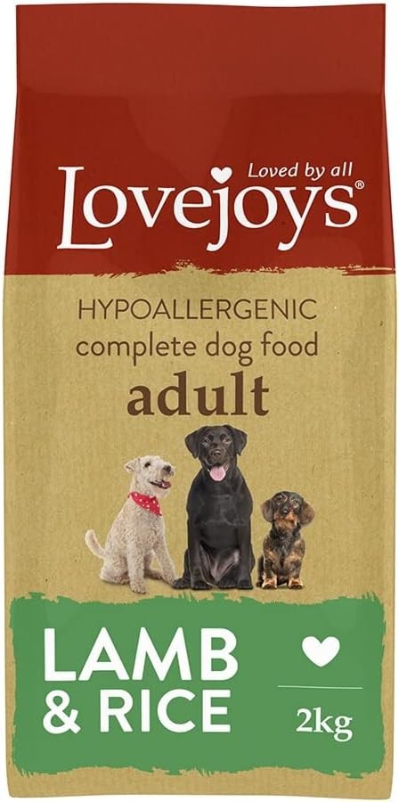 Lovejoys Complete Dry Dog Food Hypoallergenic Recipe, Lamb & Rice, 2kg - Wheat-