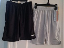 Boys 2 Pair of Shorts Hind Size Small 8 Gray And Black