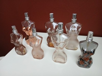 Set mit sieben leeren Parfümflakons - Jean-Paul Gaultier