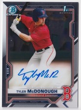 2021 Bowman Draft #CDA-TMC Tyler McDonough Chrome Draft Pick Auto Red Sox