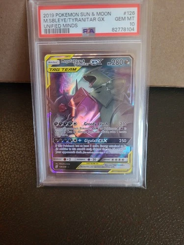 PSA 10 Mega Sableye & Tyranitar GX 126/236 - Pokemon Unified Minds - Holo Rare