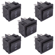 5 x On-Off-On Rectangle Rocker Switch DPDT