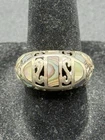 Vintage Sterling Silver Abelone Scroll Ring Size 7.00 4.3 Grams Z11