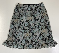 Vintage Paisley Midi Skirt Sz XL Ruffled Fairy Cottagecore Flair Y2K