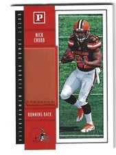 2018 PANINI  QUEST RC JUMBO PATCH PRIME #NC NICK CHUBB BROWNS 19/25 MINT L@@K