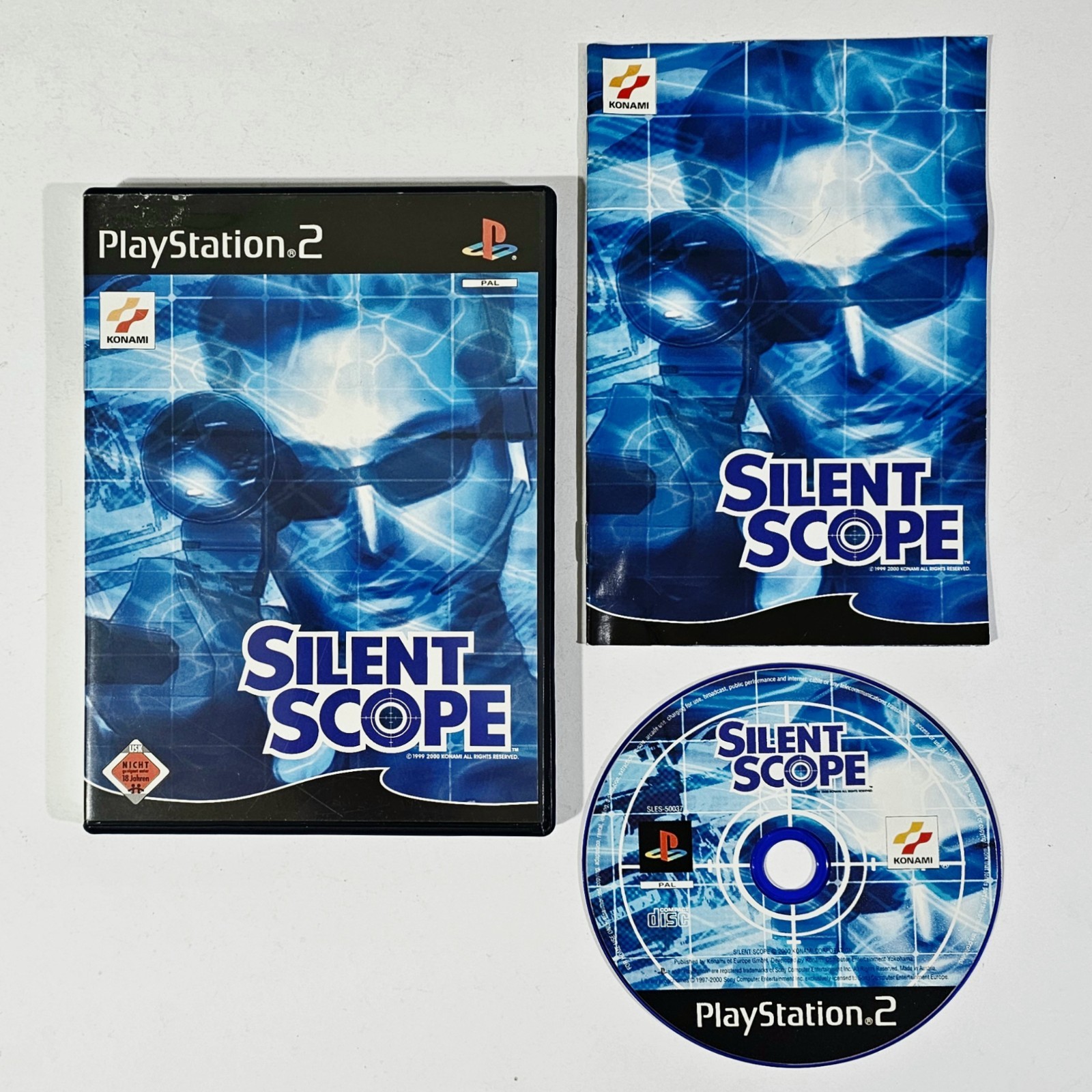 KONAMI PlayStation 2 arcade shooter SILENT SCOPE German PAL Sniper Sniper
