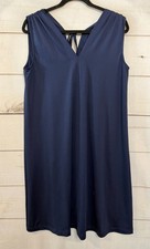 J. Mclaughlin Solid Navy M Stretchy Dress Everyday Wear Comfy Fit Travel Vacay
