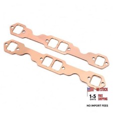2 PCS Square Port Copper Header Exhaust Gaskets - Reusable Repair
