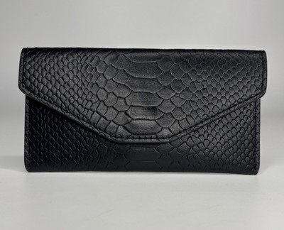 BLACKWOOD Black Leather Python Wallet