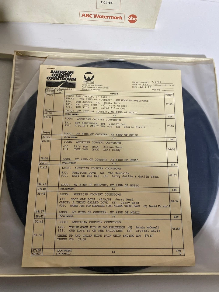 Lot of 16 American Country Countdown Record LPs Bob Kingsley 80s Country Radio - Image 2 of 4