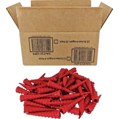 Screw-It-Again #2 to #16 Thread x 2 in. Red Plastic Wood Anchor (50 Ct.) - 1 ...