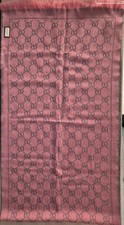 Echarpe Gucci GG Rose & Grise réversible Marmont.