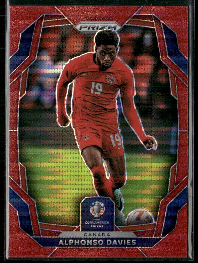2024 Panini Prizm CONMEBOL Copa America Red Pulsar Alphonso Davies 075/125