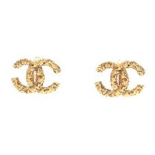 Chanel Coco Mark Earrings Plated Women Gold One Size 636060