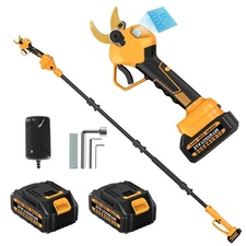 2-in-1 Pole Pruning Shears Cordless, 1.6" Cutting Diameter Electric Pruning S...