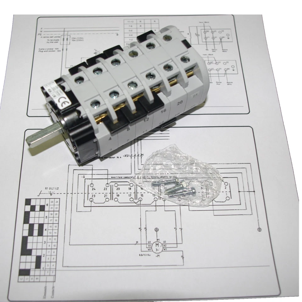 MARKENLOS Interruptor reversible dispositivo de montaje de neumáticos interruptor Hofmann monty 3200 y Sice S 419/S425