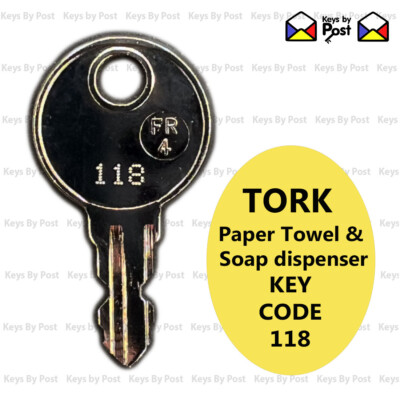 1 x TORK Seifen- & Handtuchspender Toilettenschlüssel Hausmeister Code 118