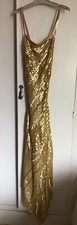 dress size 12 Party, strappy, gold, Sequined, small to medium