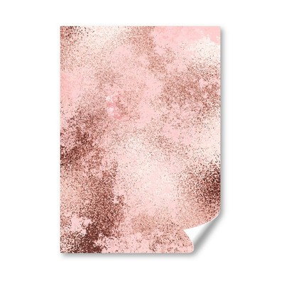 A4 - Rosegold Folie Kupfer Farbe Grunge Poster 21 x 29,7 cm 280 g/m² #24124