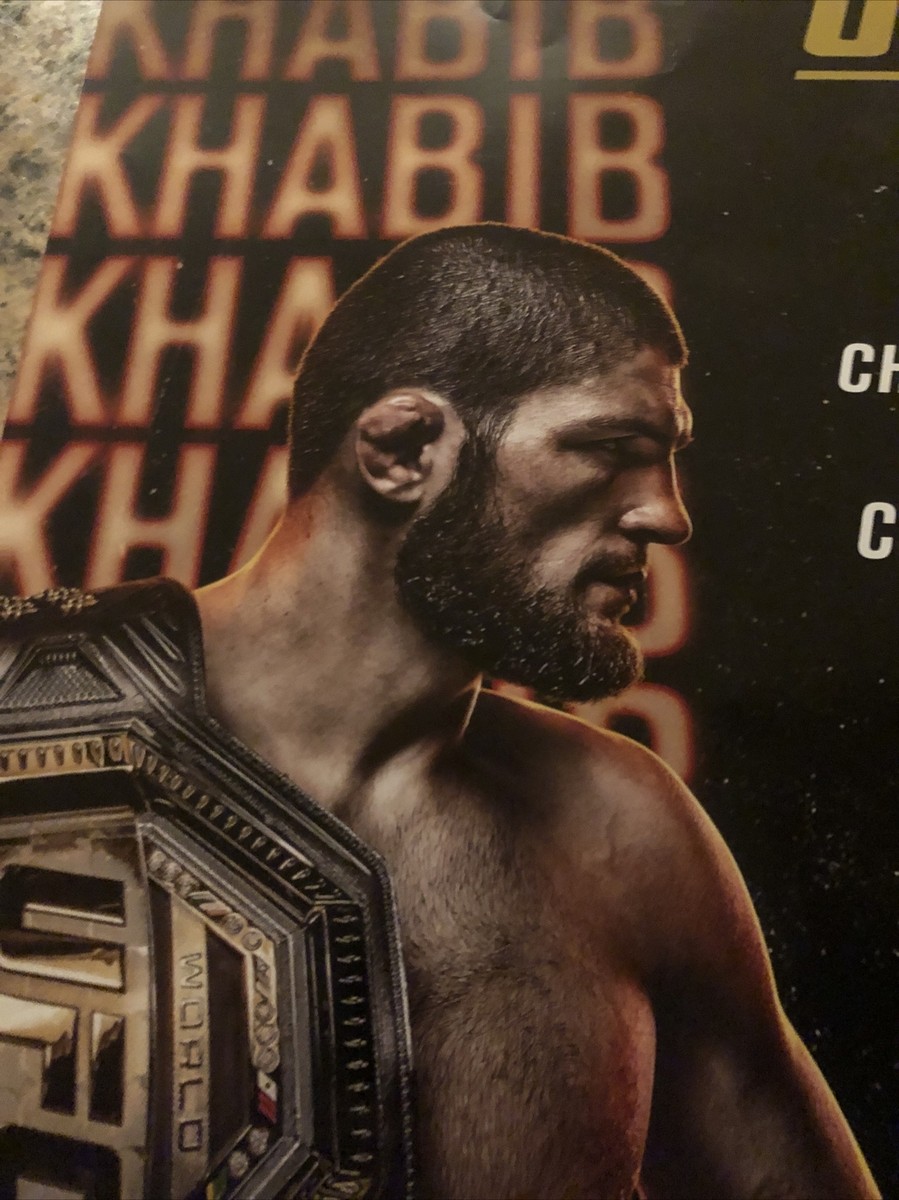 28”x22” UFC 254 Khabib Vs Gaethje Buffalo Wild Wings 10/24 Promotional  Poster