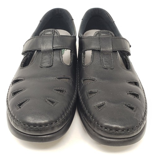 SAS Roamer Damen 10,5 S schwarz Leder Fischer Sandale Tripad Komfort Schuhe - Bild 2 von 9