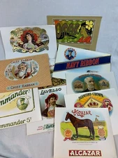 Vintage Cigar Labels 14 different Brands Tobacciana - Original 