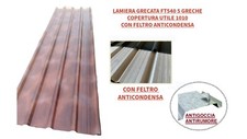 LAMIERA GRECATA FT 540 ROSSO COPPO ANTICHIZZATO CON FELTRO - COPERTURA 1010 MM