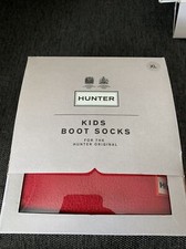 NIB HUNTER Kids Boot Socks  Size XL  Red