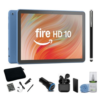 Fire HD 10 - 10.1 Tablet (2023 Release) - 32GB - Ocean + Tablet Essentials