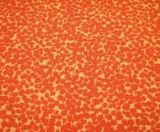 Autumn Quilt Fabric By Yard Orange Floral on Dusty Yellow Cotton Fall Vtg PC
