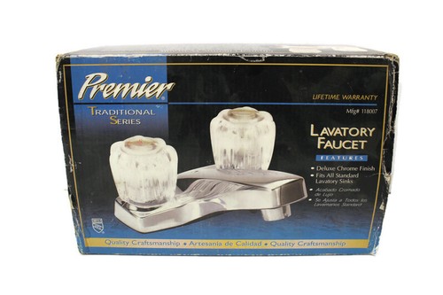 PREMIER Traditional Series Model #118007 Chrome Finish Lavatory Faucet