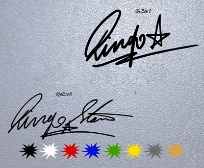 STICKER PEGATINA DECAL VINYL Ringo Starr Signature | eBay