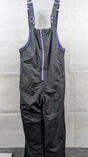 Champion Childs Snow Ski cold Weather Bibs xl 14-16 black and purple mint