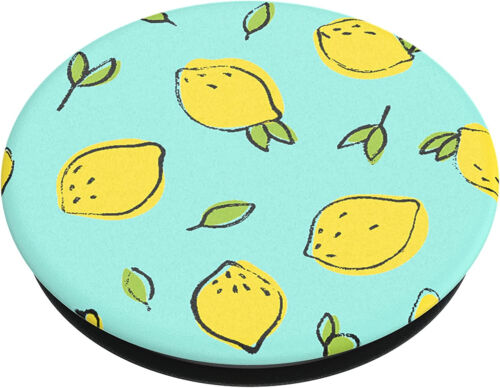 PopSockets PopGrip Phone Grip & Stand Swappable Top Be My Zest Lemon Blue - Picture 3 of 3